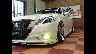 21クラウンアスリートS 298万円 フルエアロ 326パワー車高調 WORK20AW 社外アーム 2013年 5万4千km 2500㏄ TOYOTA カスタム例