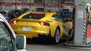 【都内】ガソリンスタンドで給油するフェラーリ 812スーパーファスト in青山 Ferrari 812 Superfast