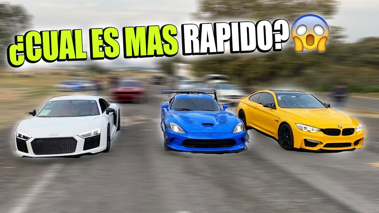 AUDI R8 VS DODGE VIPER ACR VS BMW M4 EN PISTA || ALFREDO VALENZUELA