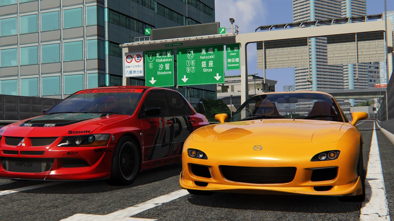 Assetto Corsa - Lancer Evo VIII VS Mazda RX-7 (Street Race)