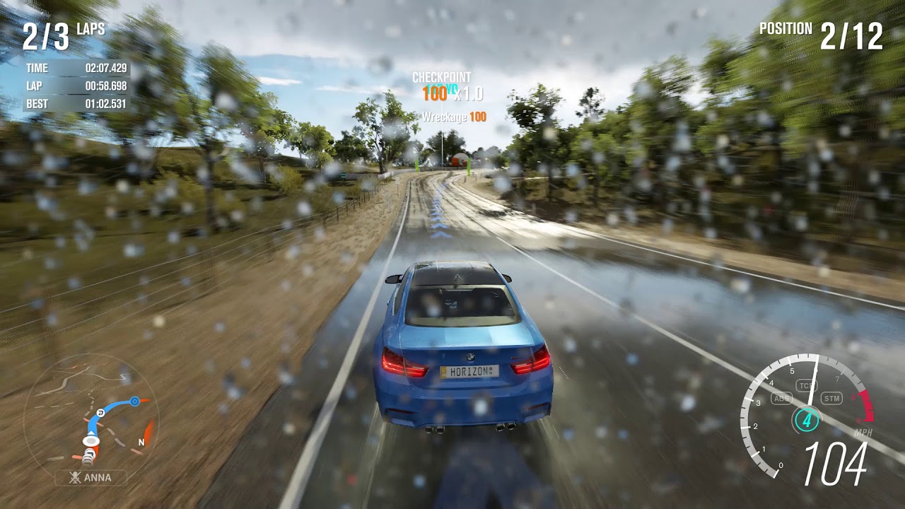 BMW M4 Coupe Yağmurlu Yol Yarışı / Forza Horizon 3 Gameplay 1080p