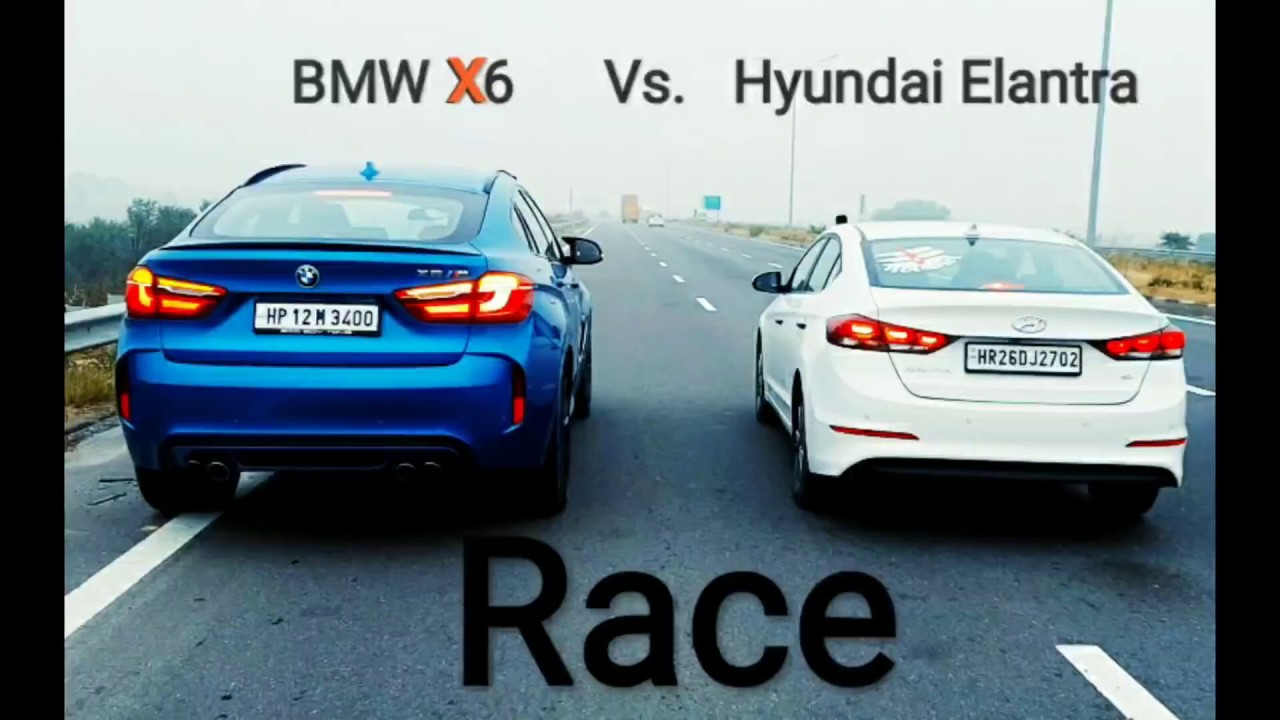 BMW X6 V$ Hyundai Elantra | Drag Race
