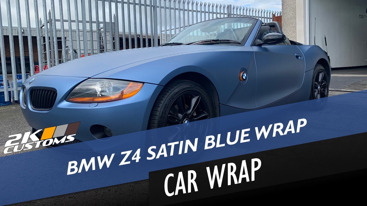 BMW Z4 fully wrapped in Elan Blue Matt