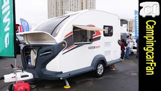 【BasecampPlus(ベースキャンプ プラス:Swift】エアコンを搭載した英国スイフトの小型トラベルトレーラー