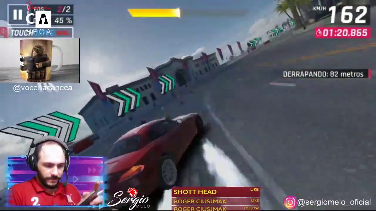 Corrida Asphalt 9 com Gustavo BMW Z4  – Sergio Melo Live Stream Gamer