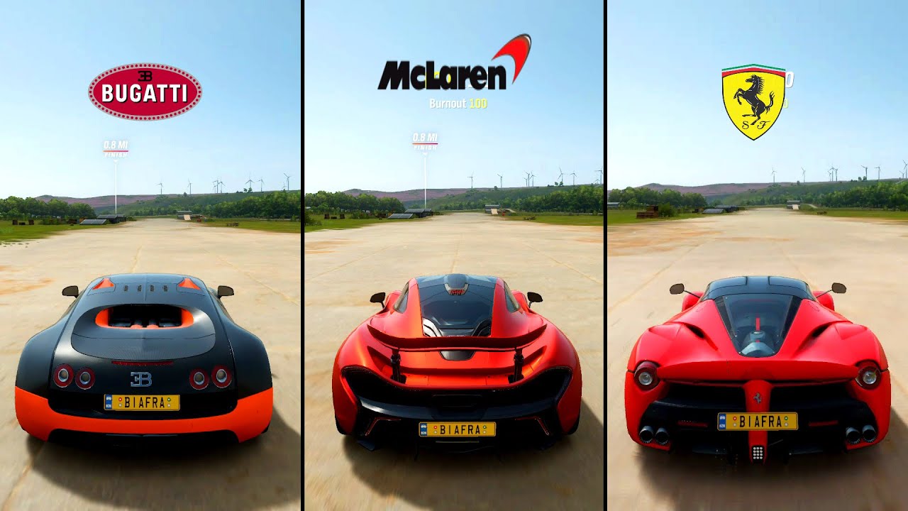 Drag Race Battle: Bugatti Veyron Vs Mclaren P1 Vs Ferrari LaFerrari | Forza Horizon 4