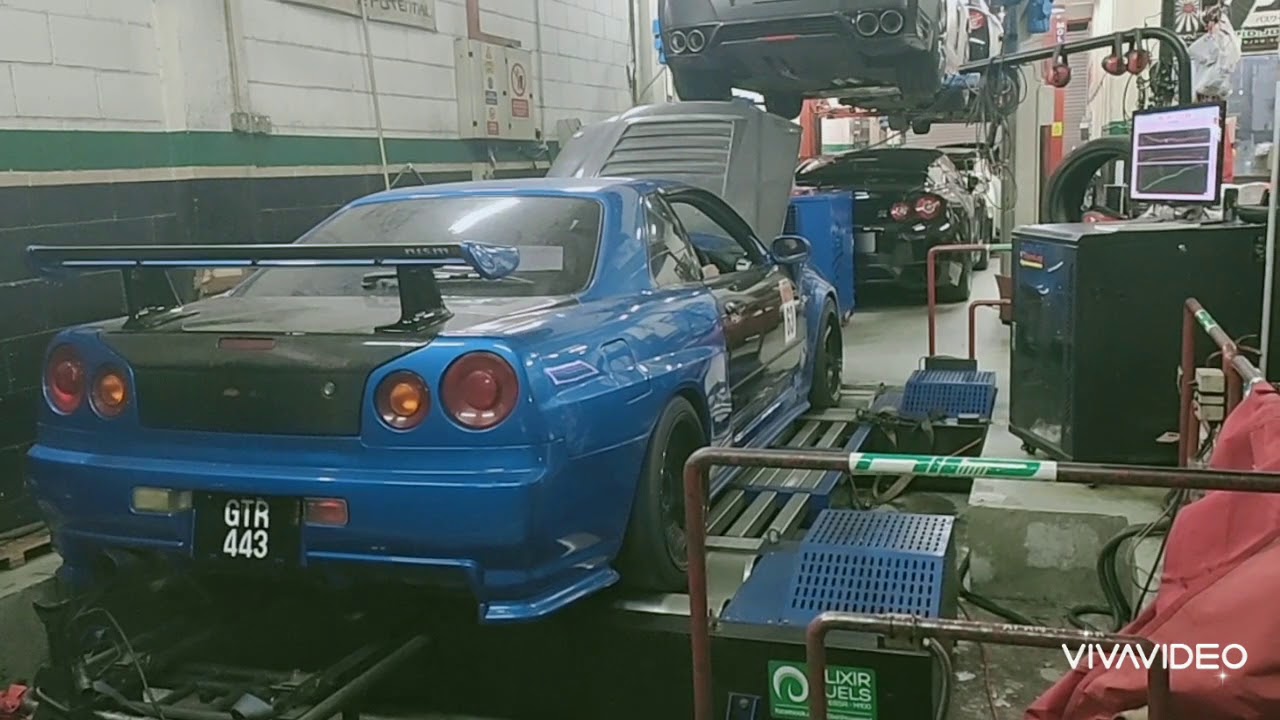 Dyno tune Nissan GTR R34 GTT Single Turbo.