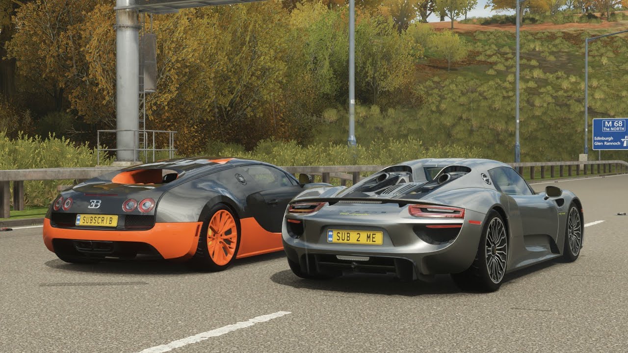 FH4 Drag Race | Porsche 918 vs Bugatti Veyron!!!