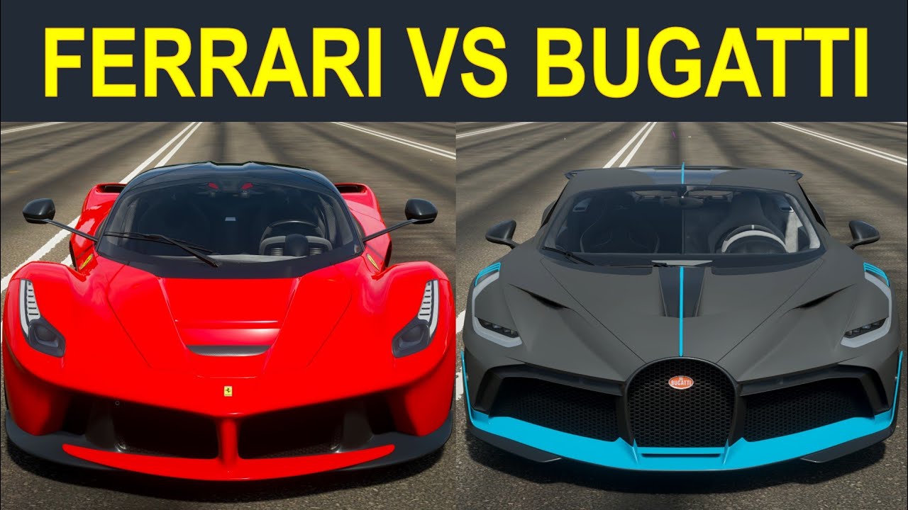 Forza Horizon 4: Bugatti Divo vs. Ferrari LaFerrari Drag Race