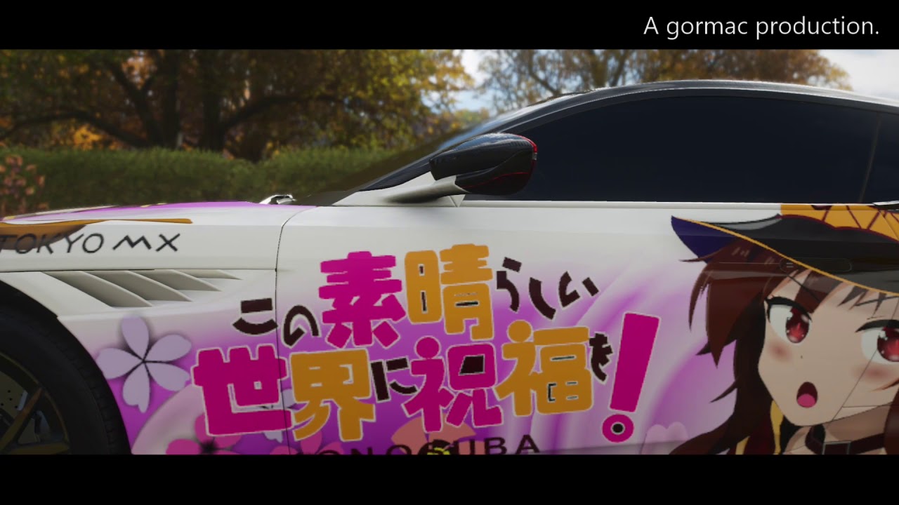 Forza Horizon 4 “KonoSuba:” Megumin itasha car Aston Martin DBS Superleggera anime on Xbox One 痛車