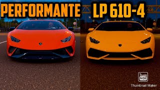 Forza Horizon 4 – Lamborghini Huracan Performante vs Lamborghini Huracan LP 610-4 | (Stock Upgrade)