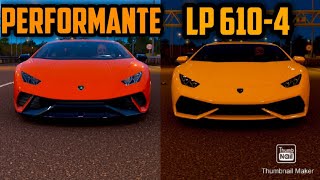 Forza Horizon 4 - Lamborghini Huracan Performante vs Lamborghini Huracan LP 610-4 | (Stock Upgrade)