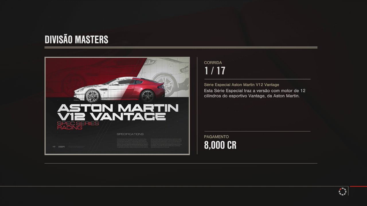 Forza Motorsport 4 – Divisão Masters – Série Especial Aston Martin V12 Vantage – 65