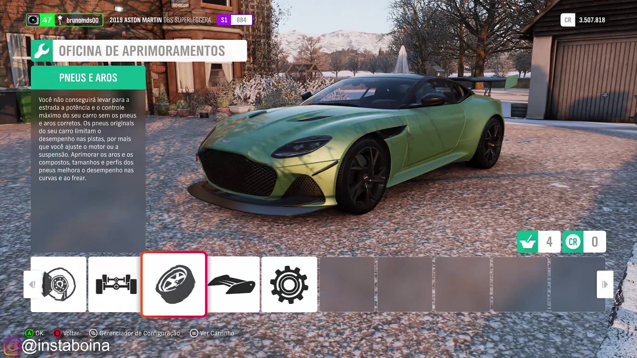 #ForzaHorizon4  Tunando o Aston Martin DBS #SUPERLEGGERA 2019 #Pista