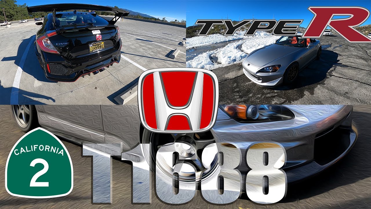 GOPRO BLACK 8 - Slow Snow Drive Honda Civic Type-R S2000 Los Angeles Crest Highway Route 2
