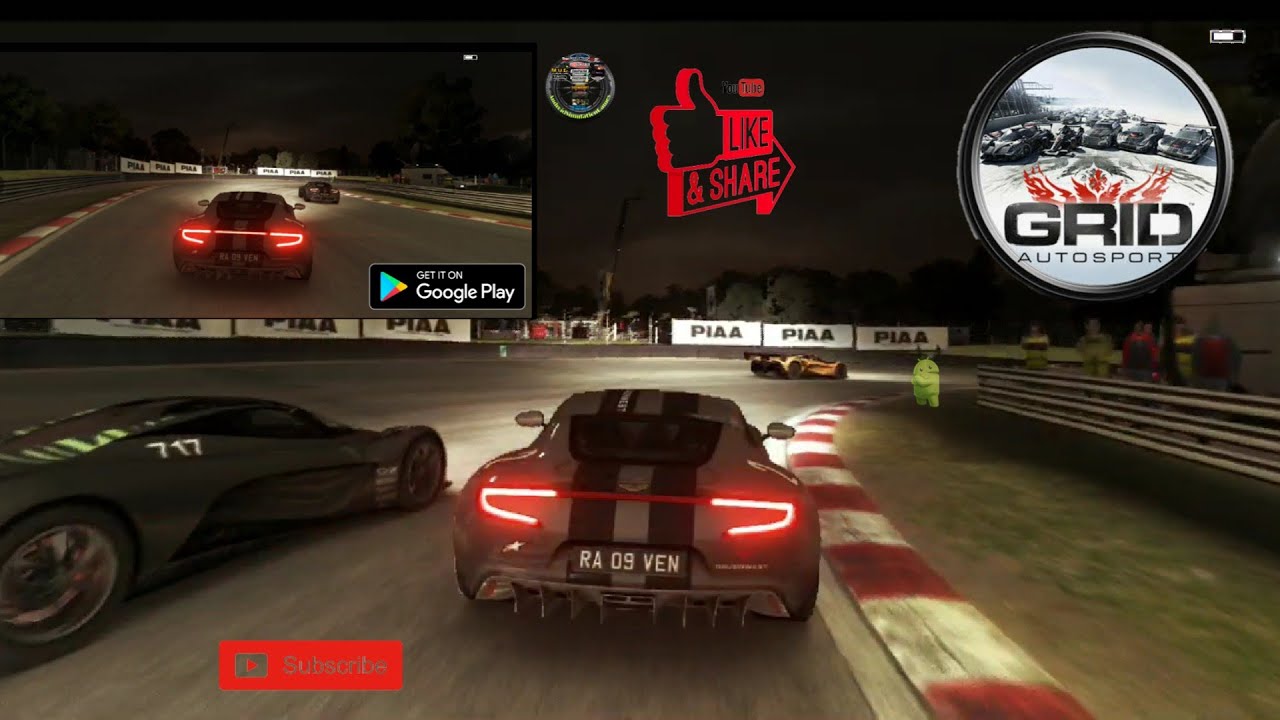 GRID AUTOSPORT mobile gameplay video #11. BRANDS HATCH GP CIRCUIT with Aston Martin one-77