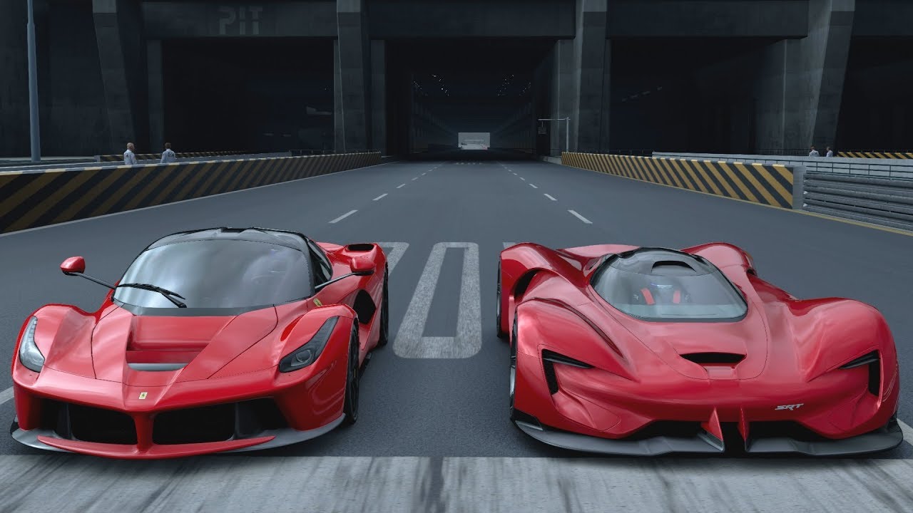 GT Sport Drag Race – Dodge SRT Tomahawk S vs Ferrari LaFerrari