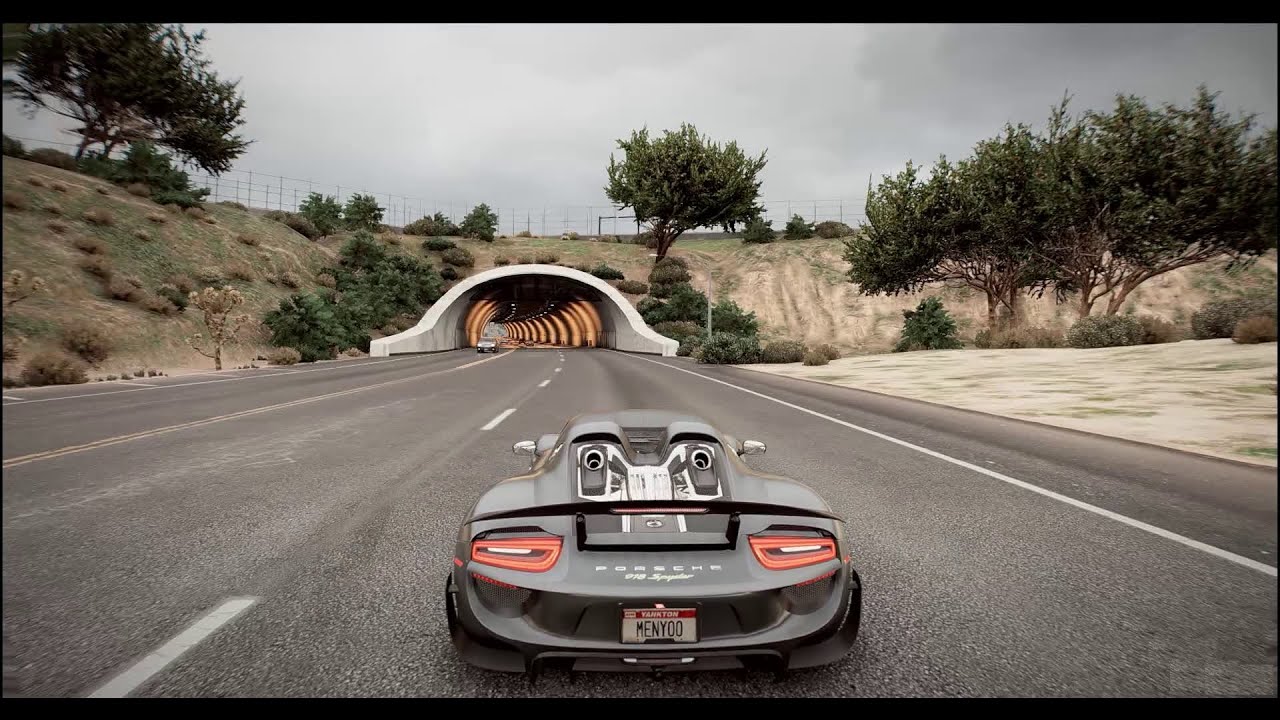 ►GTA 5 Graphics – Porsche 918 GEFORCE RTX™ 2080 Ti 4k 60FPS [Real Life Graphics PC MOD]