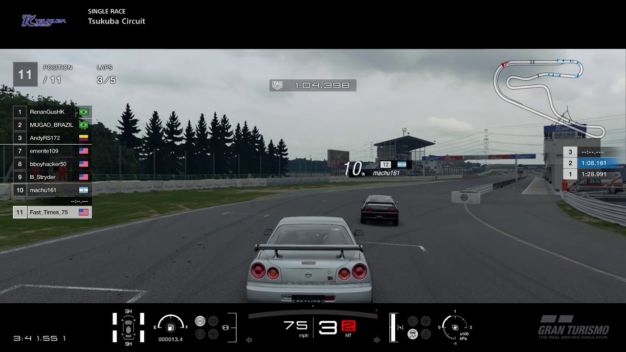 Gran Turismo Sport: Tsukuba - Nissan R34 GT-R V Spec II Nür '02