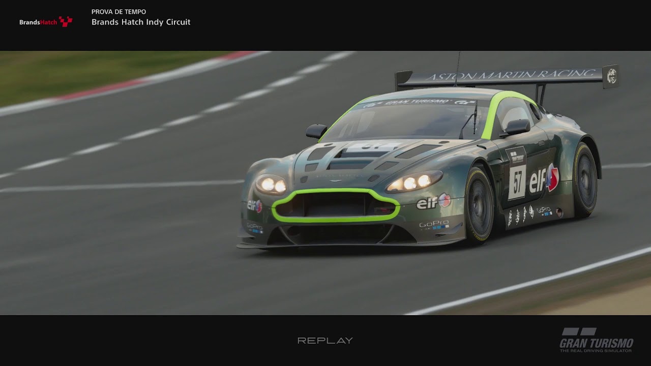 Gran Turismo®SPORT Gameplay Aston Martin V12 Vantage GT3 Brands Hatch Indy Circuit 1080p 60fps