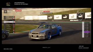 Gt Sport: N300 vs N400 10/12 Nissan GTR R34 Stock - Interlagos