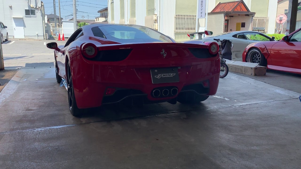 J-WOLFフェラーリ458イタリアフルエキゾースト切替バルブ付きマフラー