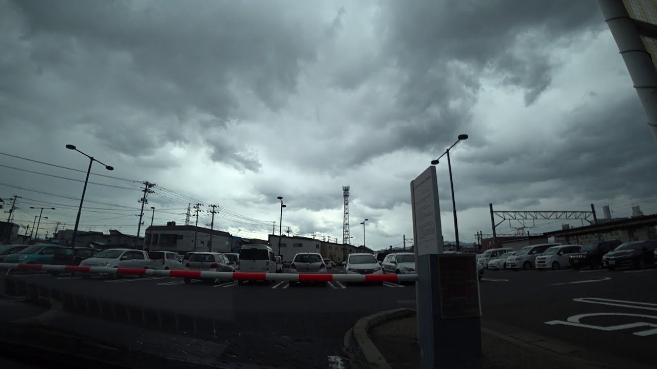 市営弘前駅城東口 平面駐車場(入庫⇒出庫)青森県弘前市【車載動画】JAPAN Parking Lot