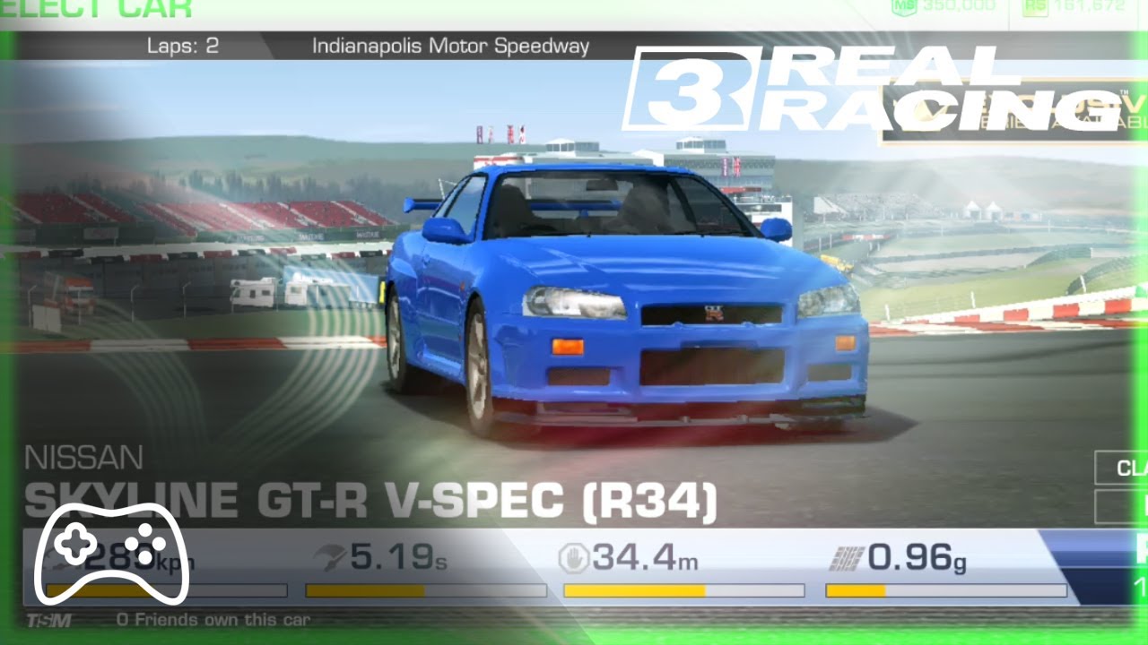 [JONY]Real Racing3 Nissan Skyline GT-R(BNR34) Gameplay/ リアル レーシング3 日産 スカイライン GT-R(R34)