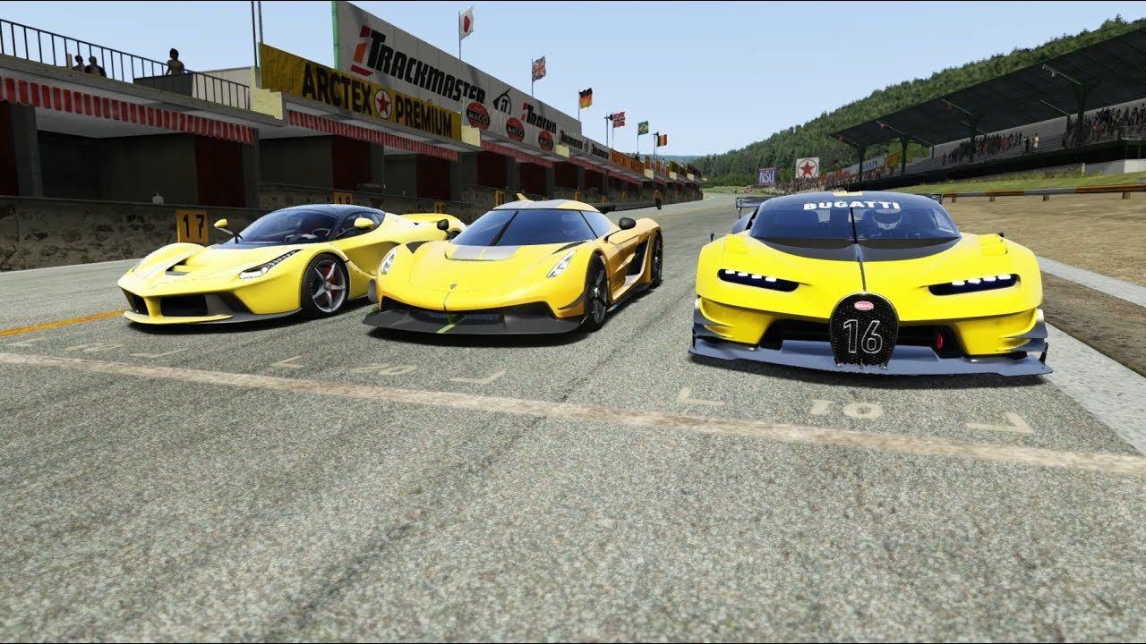 Koenigsegg Jesko vs Ferrari LaFerrari vs Bugatti Vision GT