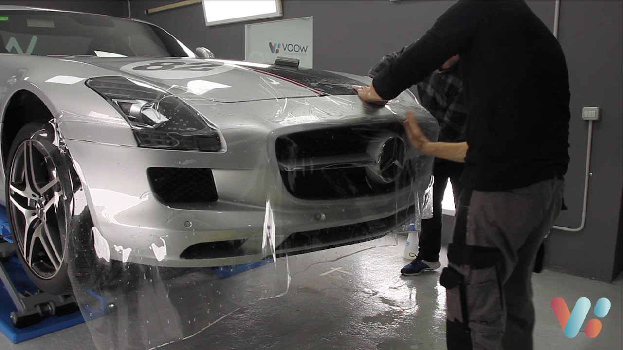 Mercedes-Benz SLS AMG – Instalación de lámina protectora de pintura PPF.