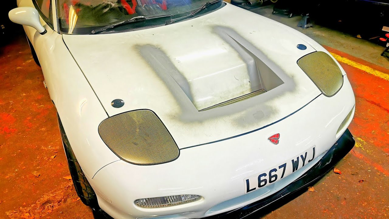 My Custom DIY Rx7 vented Bonnet/Hood Is Finished ( minus Paint)