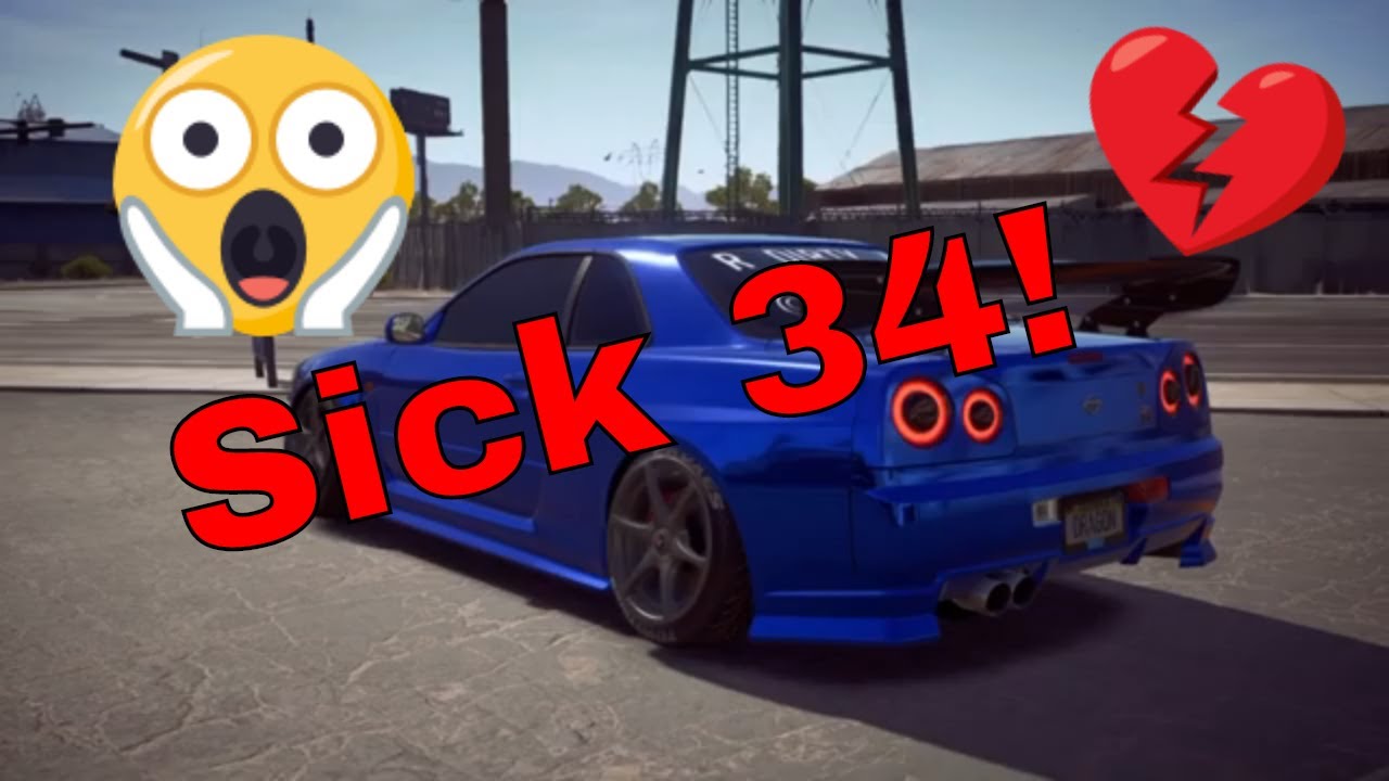 Nissan GTR  R34 skyline (Nfs payback, drift montage)