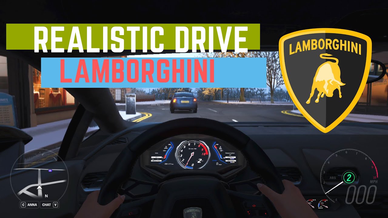 Realistic Drive 2014 Lamborghini Huracán - City view -Forza horizon 4 - with music