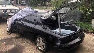 Rebuilding a wrecked Mazda RX7 FD part 4:  Boot floor + tailgate panel fabrication!