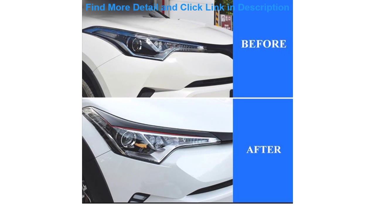 Review For Toyota C-HR CHR 16~18 ABS Carbon Fiber Style Front Headlight Lamp Cover Trim