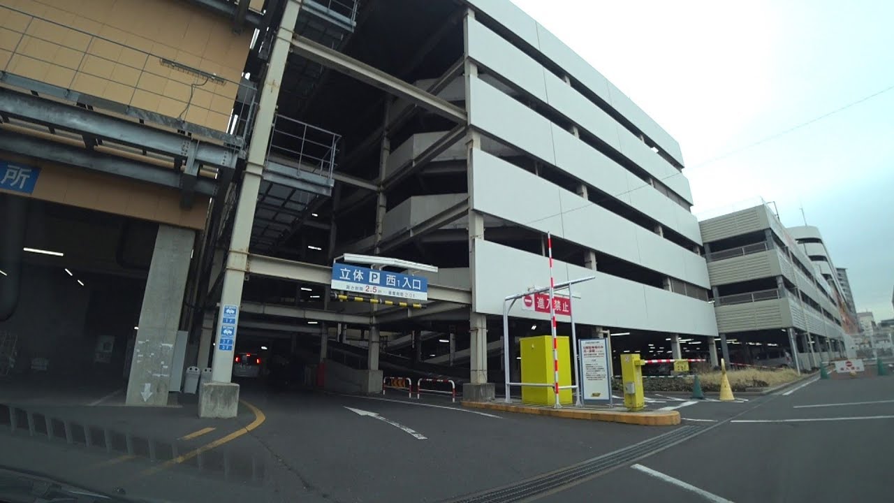 アリオ川口店 屋上立体駐車場(入庫⇒出庫)埼玉県川口市【車載動画】Rooftop multistory parking lot