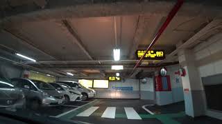 秋田市公営 屋上立体駐車場(入庫⇒出庫)秋田県秋田市【車載動画】Rooftop multistory parking lot