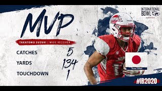 TAKATOMO SUZUKI (Game MVP)   INTERNATIONAL BOWL 2020 GAME HIGHLIGHT　鈴木崇与　インターナショナルボウル2020  ハイライト