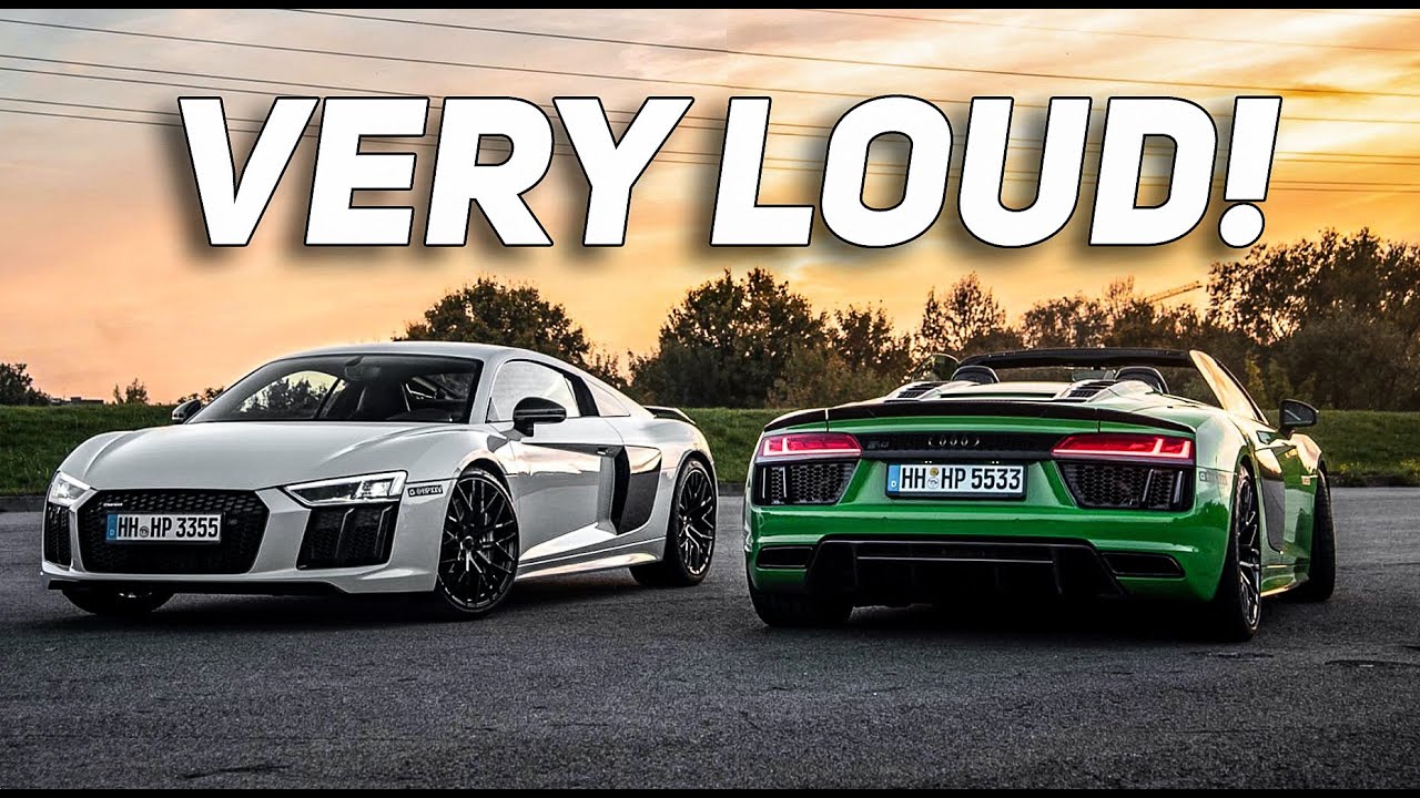 WAKING UP HAMBURG WITH TWO AUDI R8 V10 PLUSs !!! *very loud*