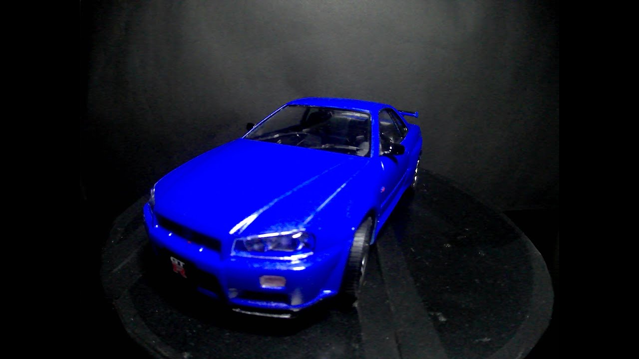 building of a perfect tiny skyline gtr r34 step by step  model car