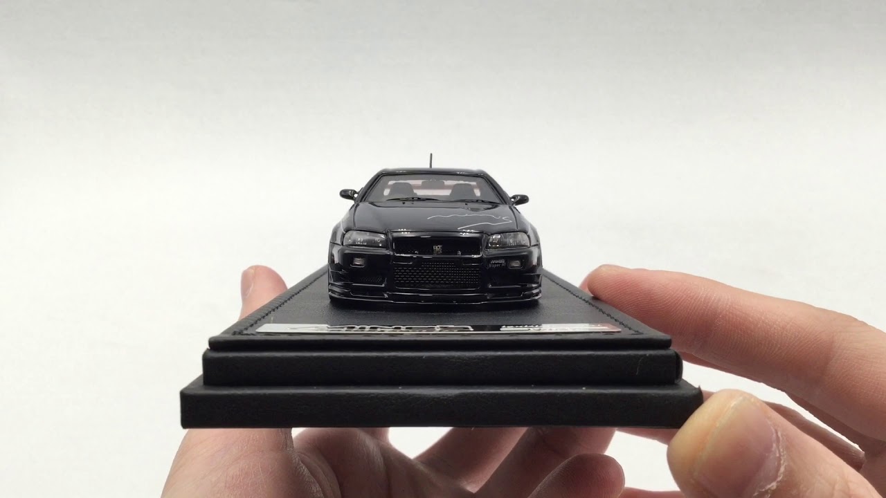 ignition Model 1:43 Nissan Skyline GT-R Mine’s (R34) Black resin car model  (sealed) IG1815
