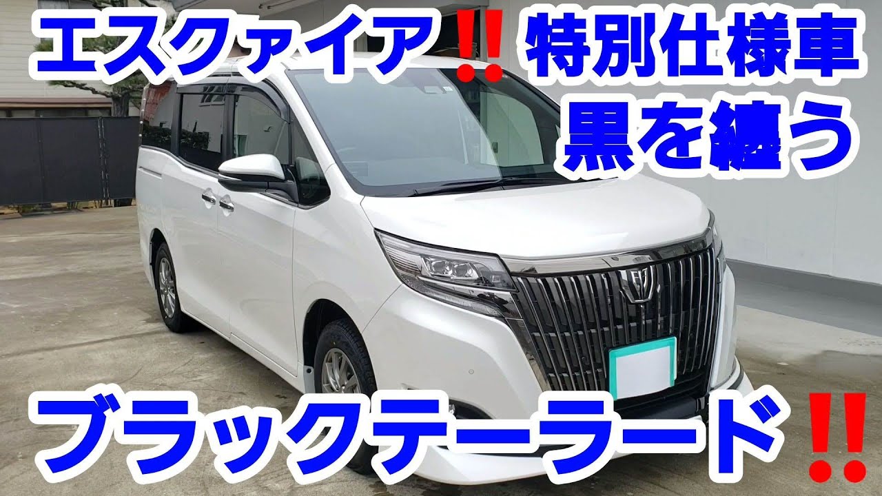 新型エスクァイア‼特別仕様車、ブラックテーラード‼黒を纏うラグジュアリーな上質なエスクァイアが登場‼