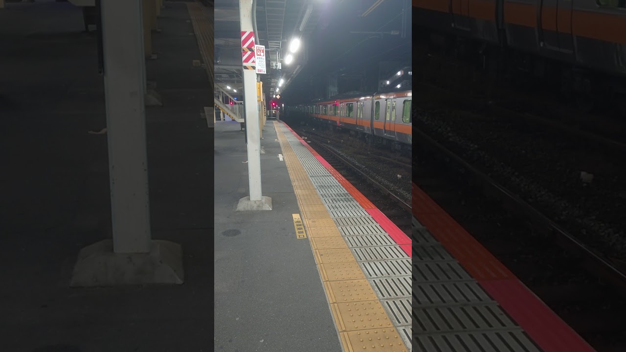 中央線電車車庫入れ