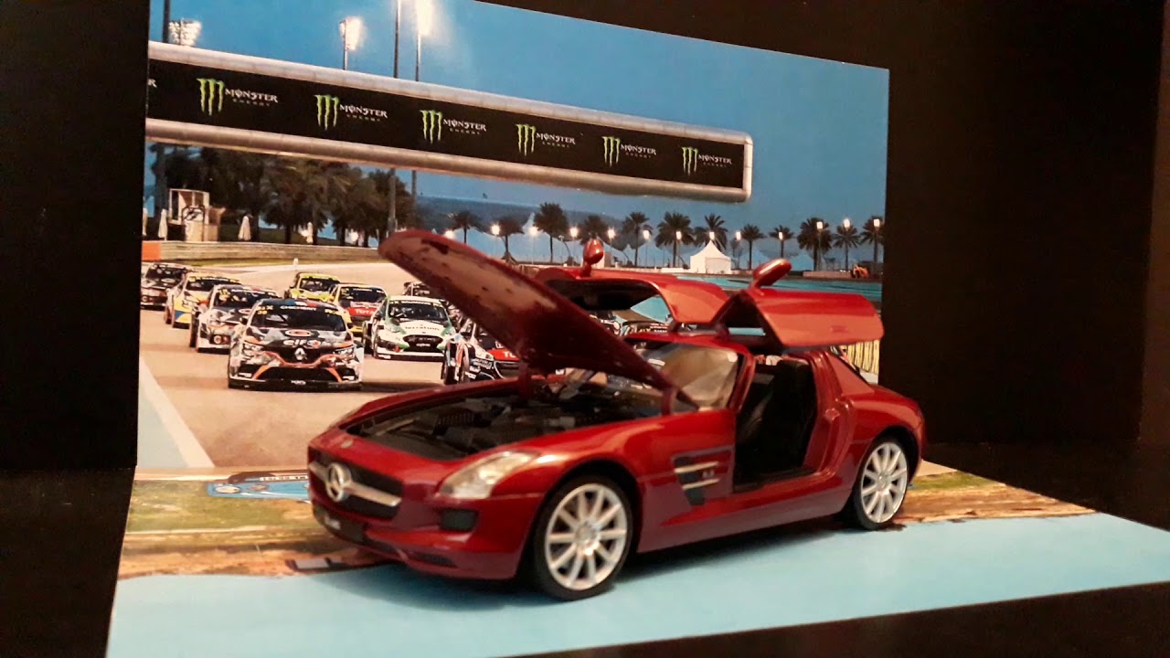 1.24 collection car diorama mercedes benz sls amg