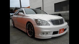 18クラウンアスリート 53万円 VLENEエアロ Kブレイク4本出しマフラー WORK19AW 車高調 2005年 10万2千km 2500㏄ TOYOTA カスタム例