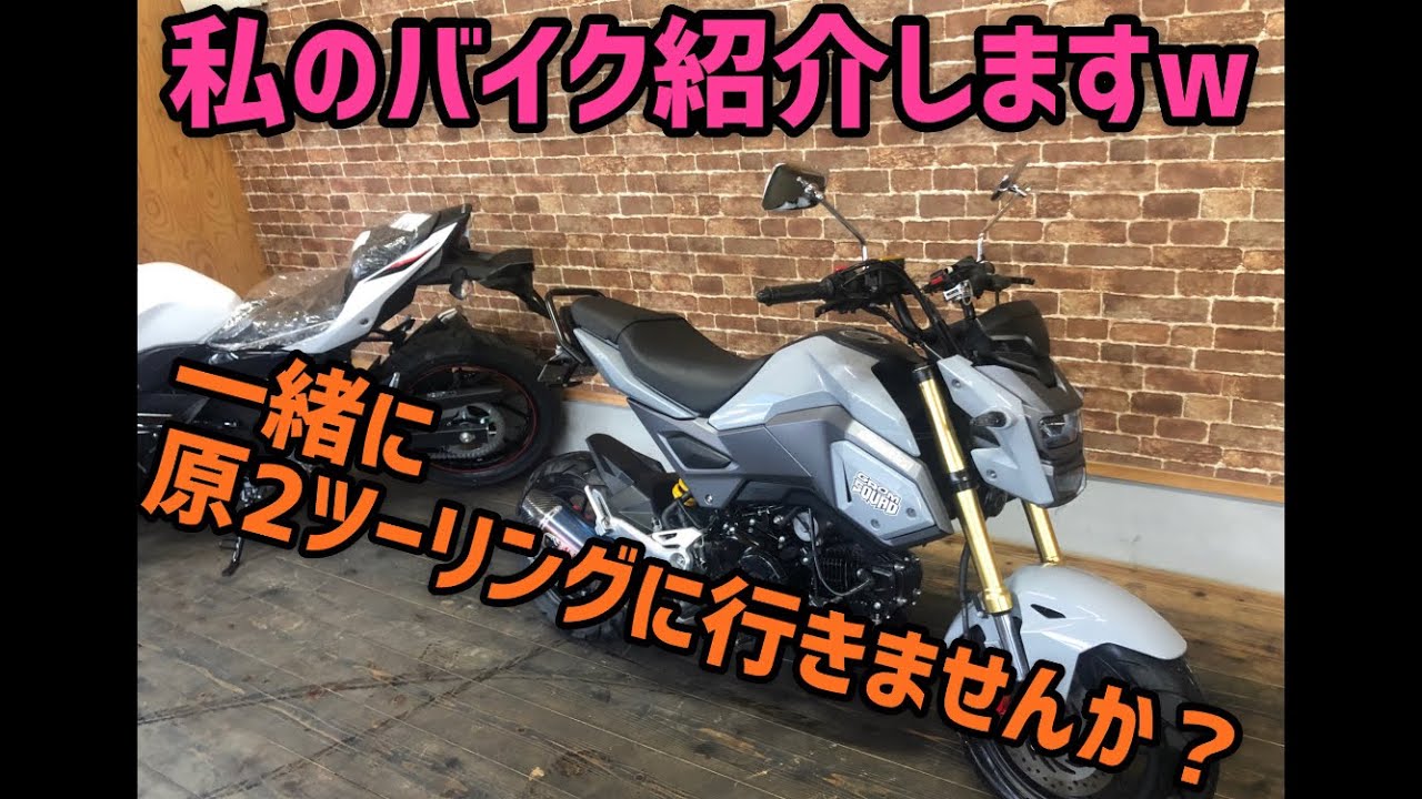 私のバイク紹介します！グロム　カスタム車のご紹介！一緒に原2ツーリング行きませんか？