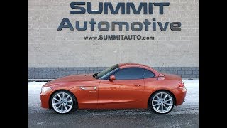 2015 BMW Z4 CONVERTIBLE SDRIVE 35I VALENCIA ORANGE WALK AROUND REVIEW 10542 www.SUMMITAUTO.com