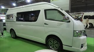 【大阪キャンピングカーショー 2019】トヨタ ハイエース（HIACE）キャンパー特装車 アルヴェルエース プレミアムラウンジ バンコンバージョンの紹介