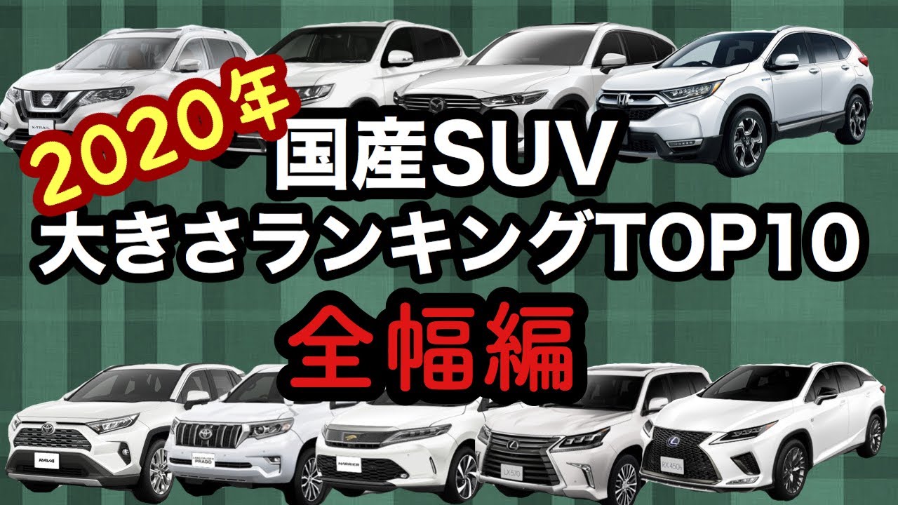 2020年最新版！国産SUVサイズランキング【全幅編】②