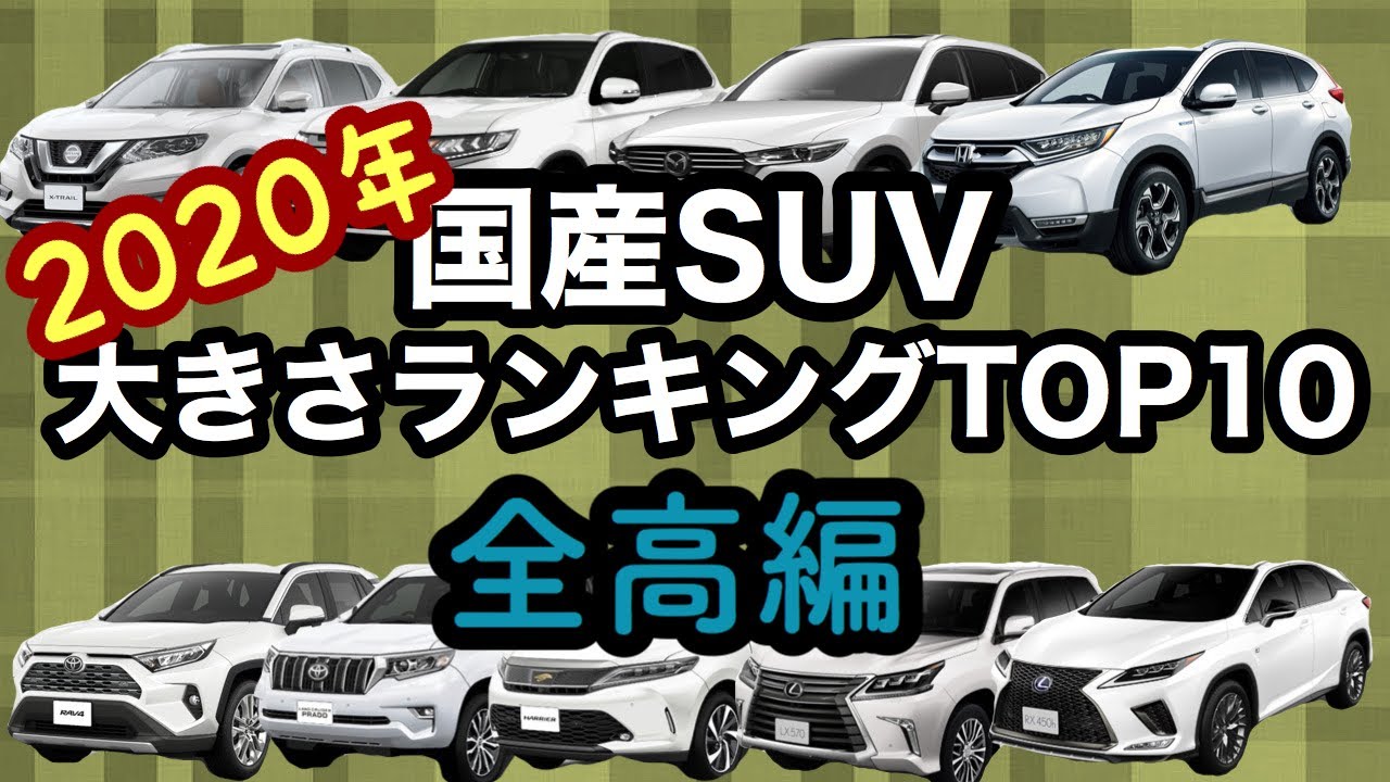 2020年最新版！国産SUVサイズランキング【全高編】③